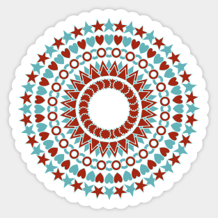 Holiday Mandala #redbubble #giftoriginal Sticker